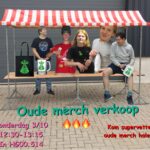 Oude merch verkoopmoment