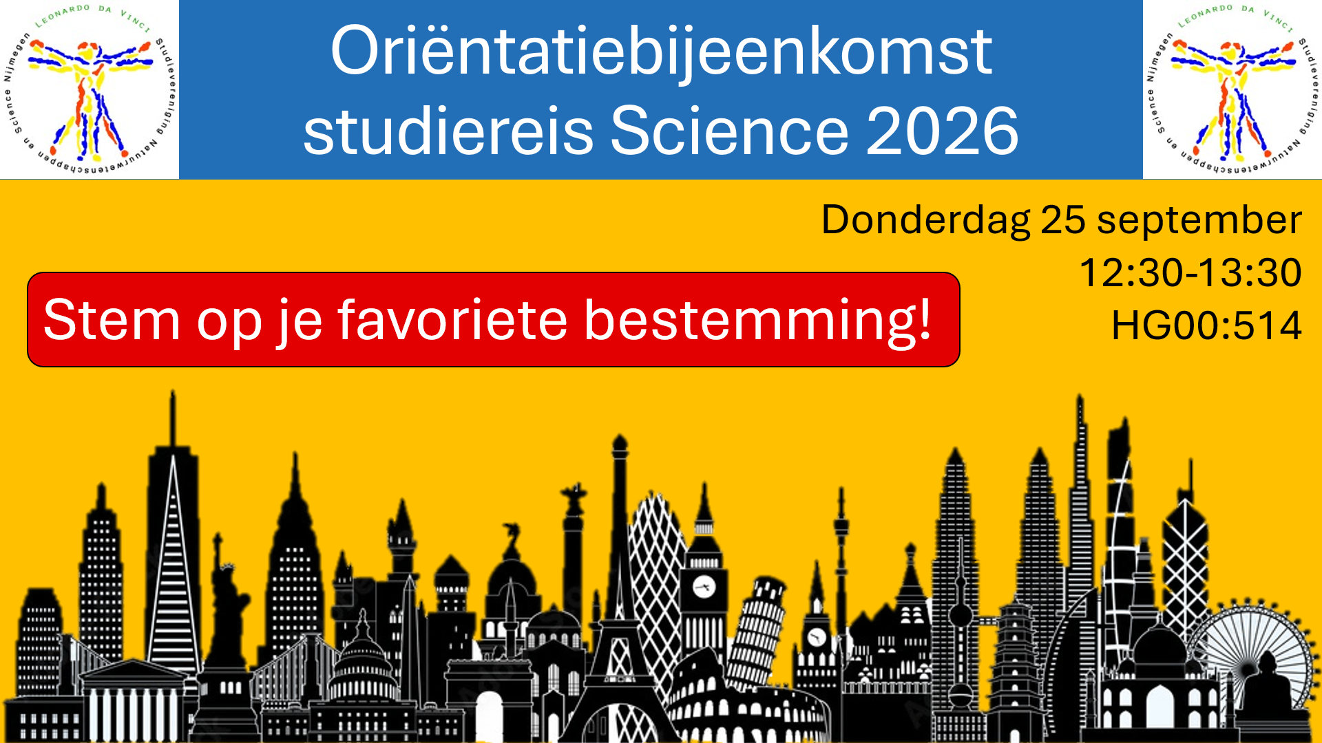 Oriëntatiebijeenkomst studiereis